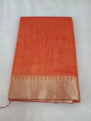 Vermillion Fancy Cotton Saree