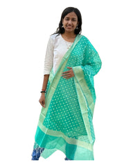 Light Sea Green Weaving Fancy Dupatta