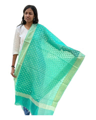 Light Sea Green Weaving Fancy Dupatta