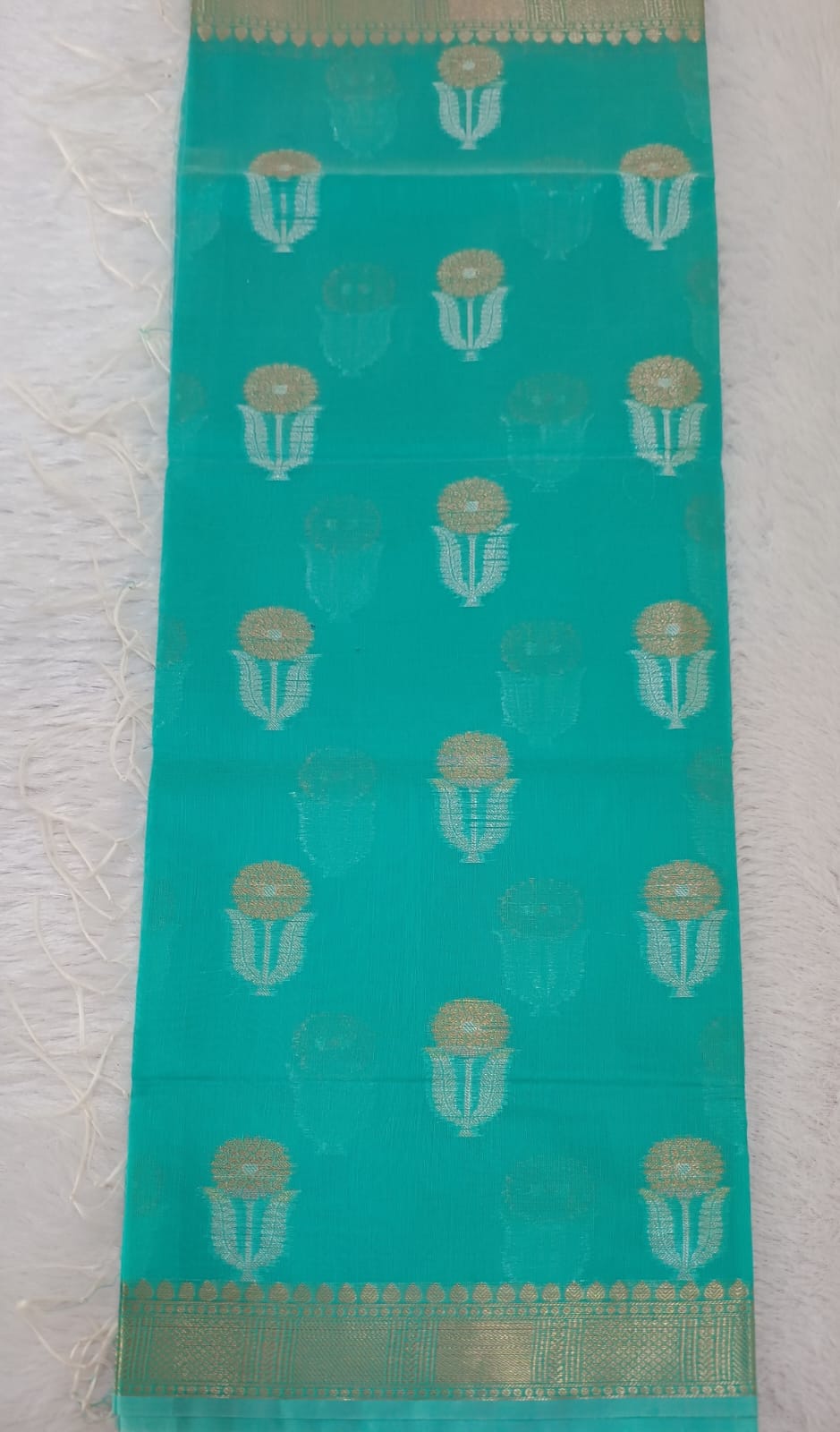 Light Sea Green Zari Fancy Dupatta