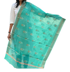 Light Sea Green Zari Fancy Dupatta
