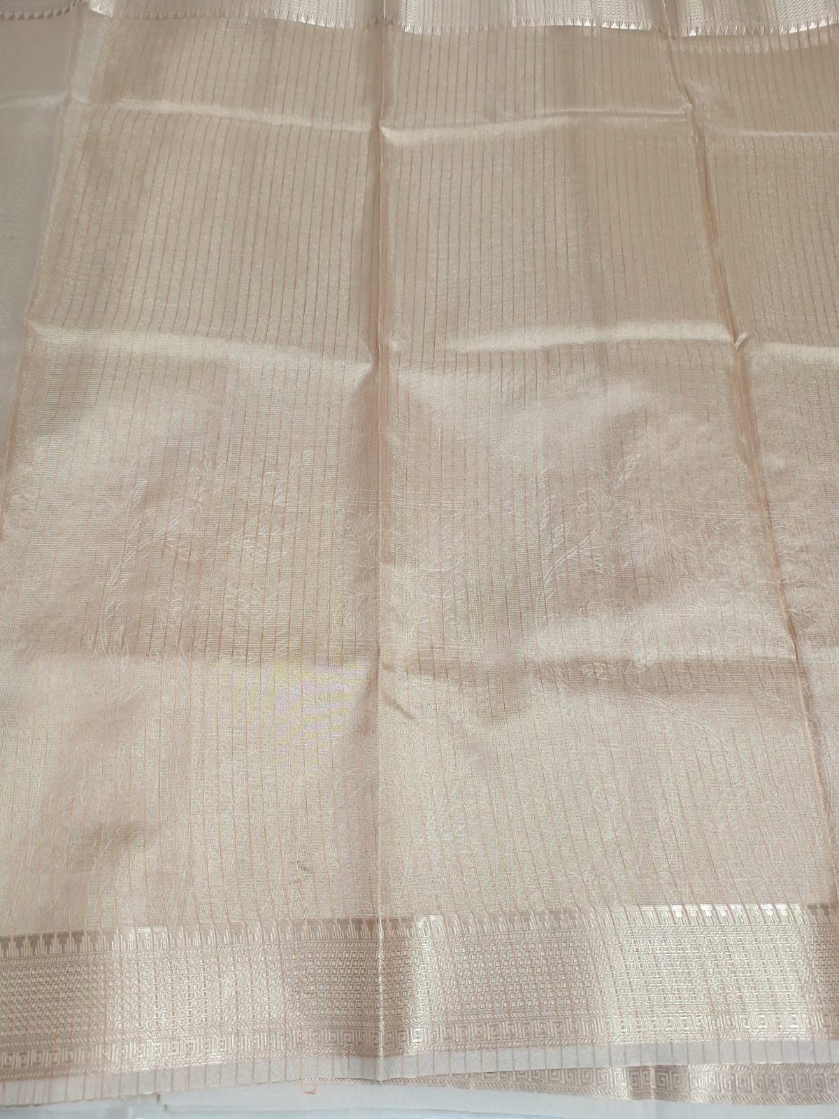 Shiny Hazelwood Soft Tissue Embroidery Saree