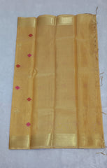 Shiny Metallic Gold Soft Tissue Saree