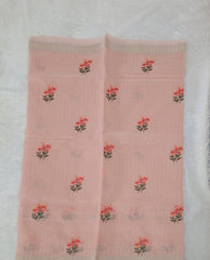 Baby Pink Organza Weaving & Embroidery Saree