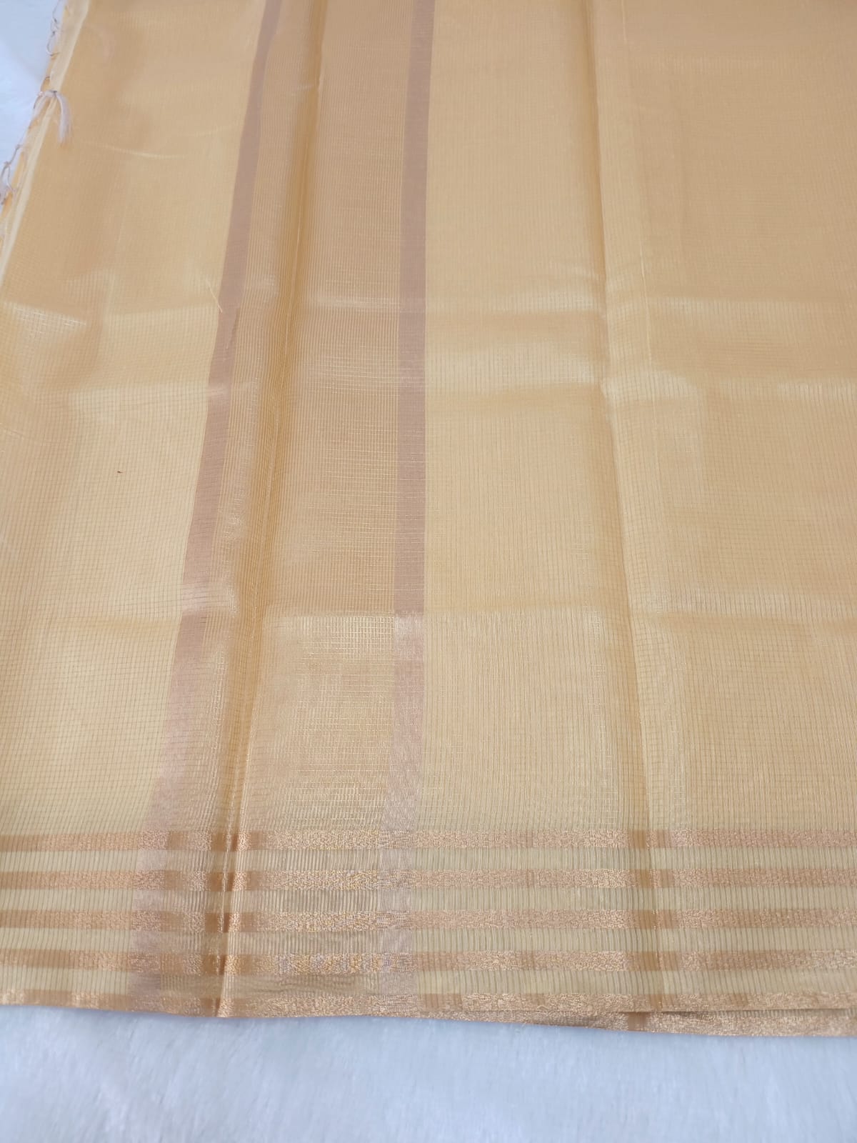 Banana Fancy Check Saree
