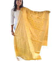 Light Canary Silk Dupatta