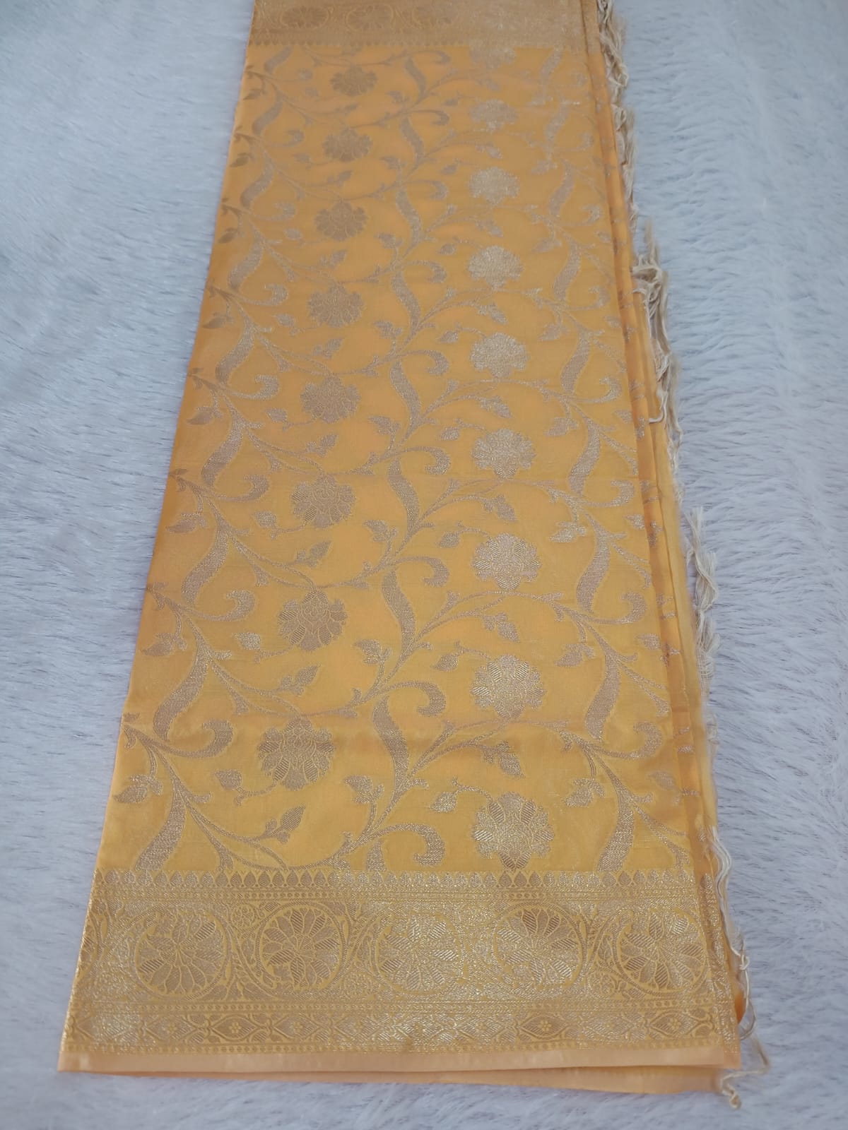 Light Canary Silk Dupatta